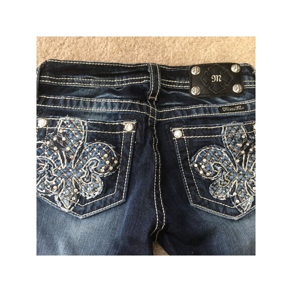 Miss Me Girls Capri Size 14 EUC Fleur De Lis - Picture 2 of 5